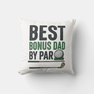 Bästa Bonus Pappa av Par Golf Tröja Design_1 Kudde