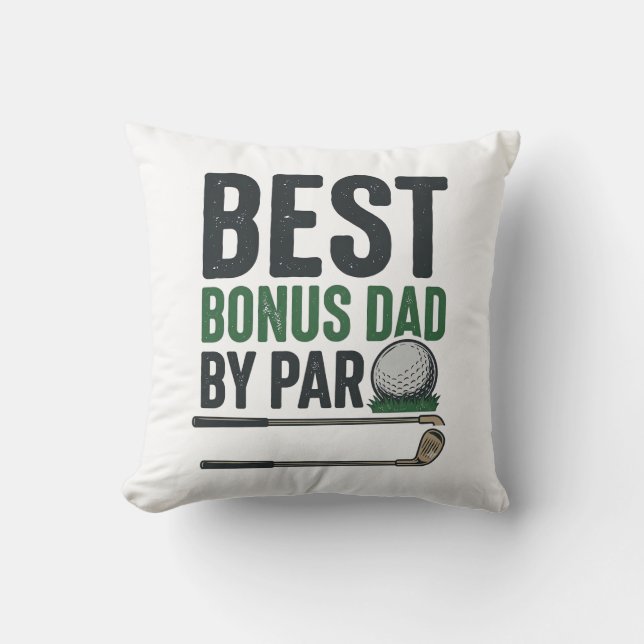 Bästa Bonus Pappa av Par Golf Tröja Design_1 Kudde (Framsida)
