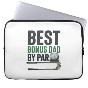 Bästa Bonus Pappa av Par Golf Tröja Design_1 Laptop Fodral
