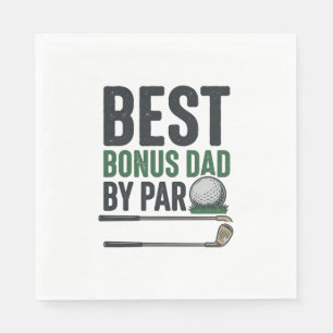 Bästa Bonus Pappa av Par Golf Tröja Design_1 Pappersservett