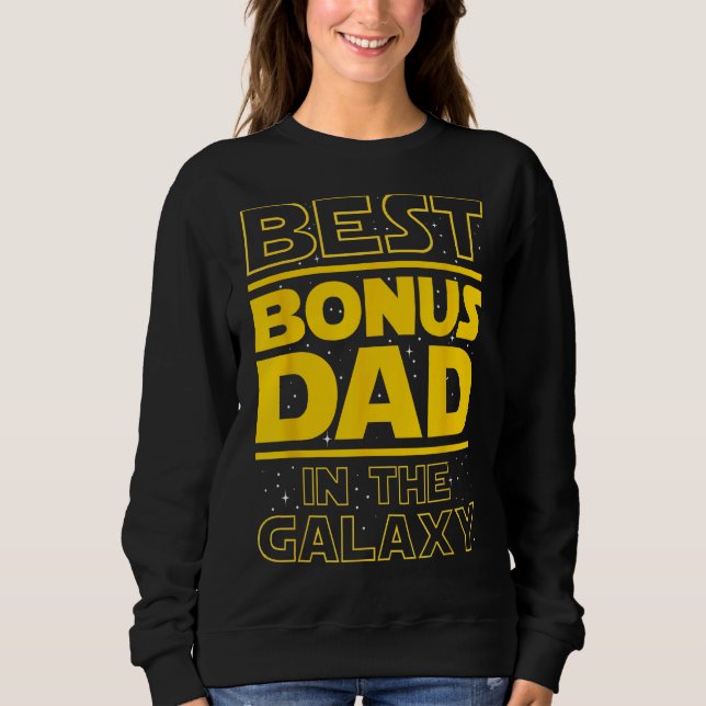 Bästa Bonus Pappa i Galaxy - Stepfather Stepdad T Shirt (Framsida)