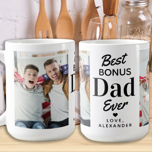 Bästa BONUS PAPPA någonsin Anpassningsbar 2 fotste Kaffemugg