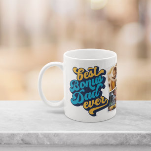 Bästa Bonus Pappa någonsin Fars dag Photo Collag Kaffemugg