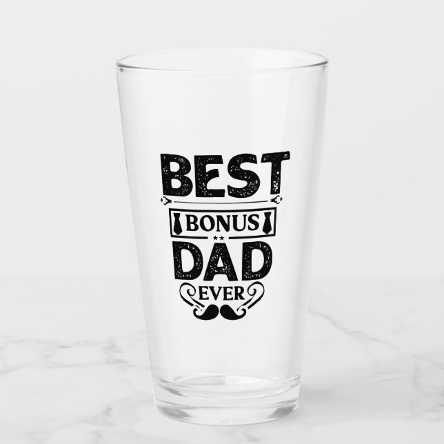 Bästa Bonus Pappa någonsin Glaskopp (Framsida)