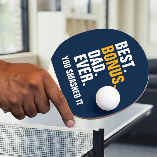 Bästa Bonus Pappa någonsin Stepfather du sabbade d Pingisracket (Best Bonus Dad Ever Stepfather You Smashed It Ping Pong Paddle from Ricaso.  Father's Day gift ideas)