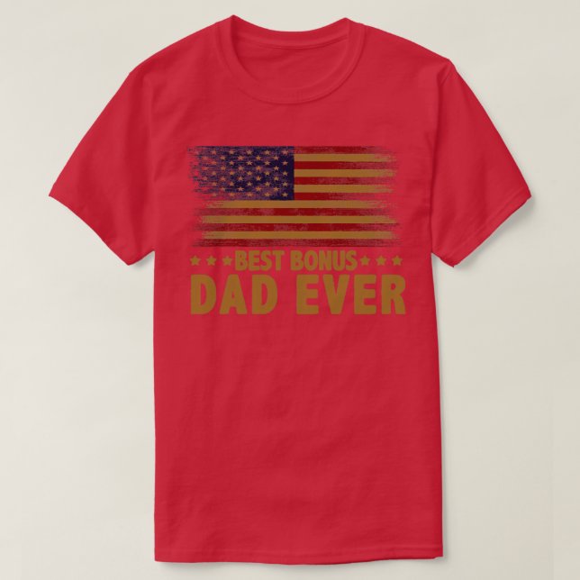 Bästa Bonus Pappa någonsin T Shirt (Design framsida)