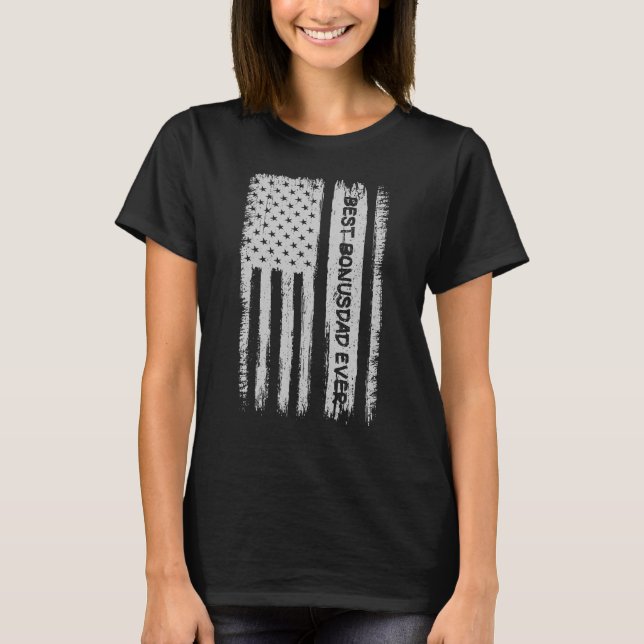 Bästa Bonus Pappa någonsin T Shirt (Framsida)