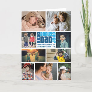 Bästa bonuspappa någonsin Foto Collage Fars dag Kort