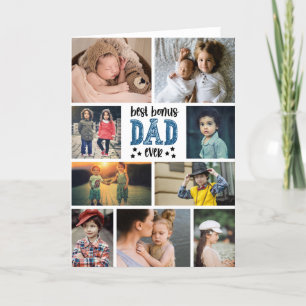 Bästa bonuspappa någonsin Foto Collage Fars dag Kort