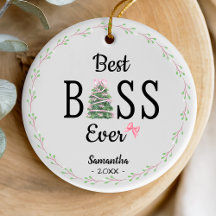 Bästa bossen någonsin krans julgran