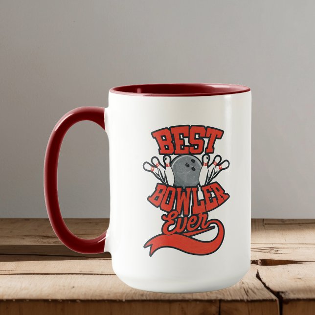 Bästa Bowlareare någonsin Bowling Fläkt Mugg (Best Bowler Ever Bowling Novelty Coffee Mug)