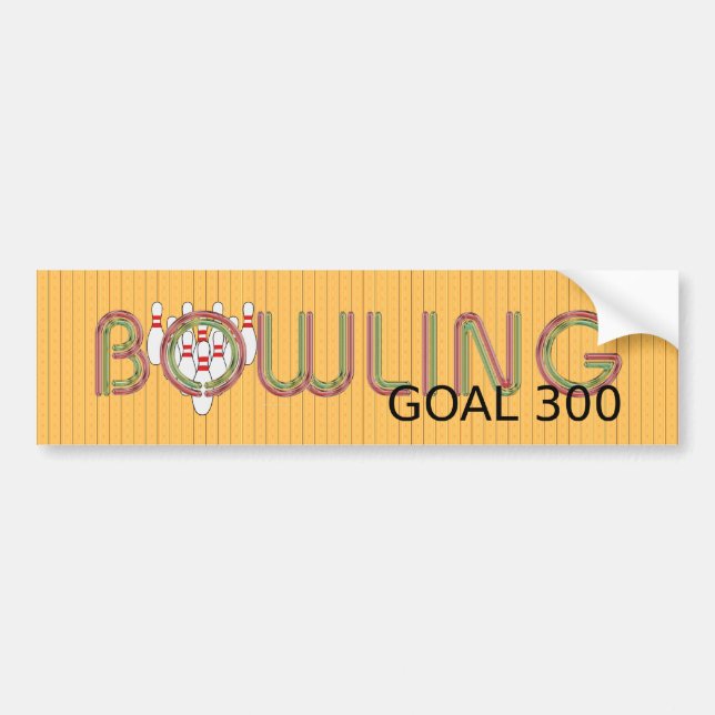 BÄSTA bowlingmål 300 Bildekal (Framsidan)