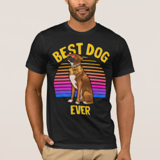 Bästa Boxer Hund Någonsin Retro T Shirt