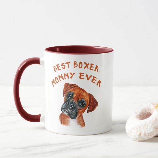 Bästa Boxer-mamma någonsin Mugg (Med munk)