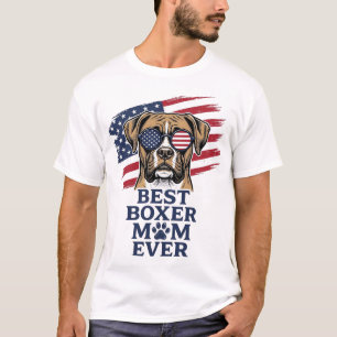 Bästa Boxer Mamma Någonsin Patriotisk Hund Tröja D