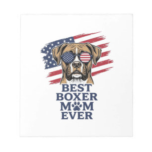 Bästa Boxer Mamma Någonsin Patriotisk Hund Tröja D Anteckningsblock