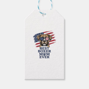 Bästa Boxer Mamma Någonsin Patriotisk Hund Tröja D Presentetikett