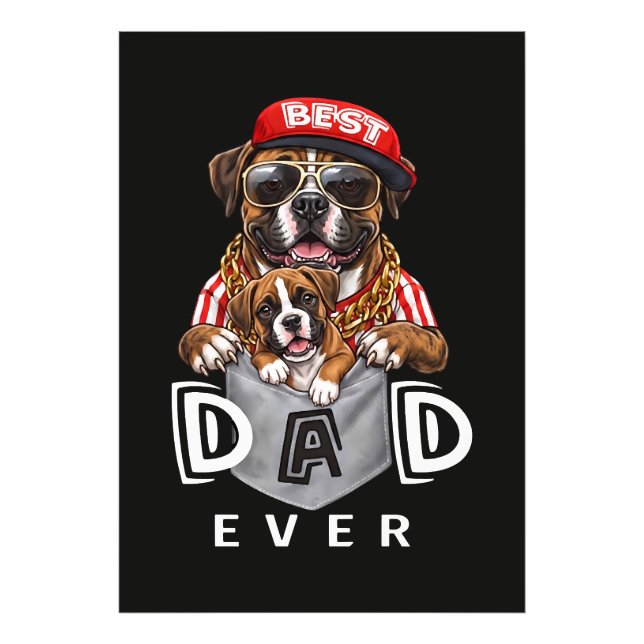 Bästa boxer pappa någonsin fototryck (Framsidan)