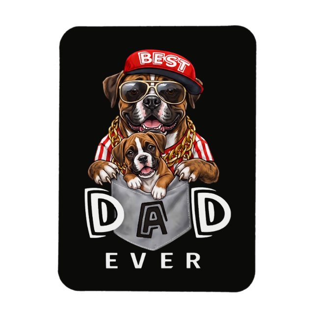 Bästa boxer pappa någonsin magnet (Vertikal)