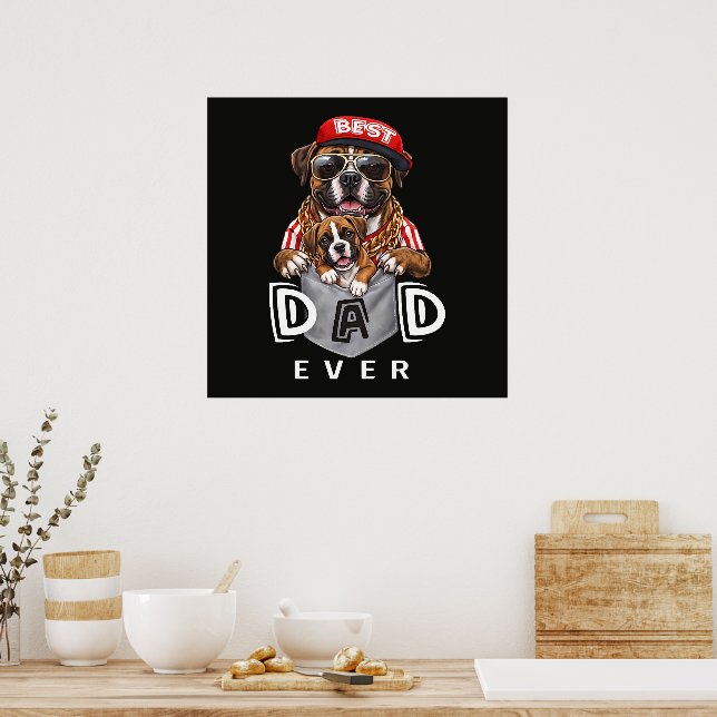 Bästa boxer pappa någonsin poster (Kök)