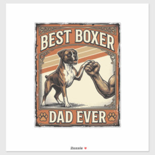 Bästa Boxer Pappa Någonsin Vintage Hundpappa Klistermärken