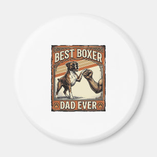 Bästa boxer pappa någonsin Vintage hundpappa Magnet