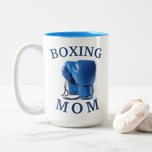 Bästa "BOXING MAMMA" nånsin! Mors dag Två-Tonad Mugg (Med munk)