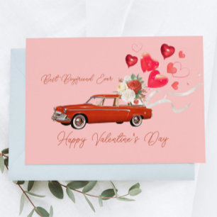 BÄSTA BOYFRIEND NÅGON VINTAGE BIL VALENTINS KORT