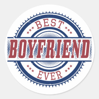 Bästa boykompis någonsin Sticker Runt Klistermärke