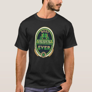 Bästa Braden någonsin Personligt Namn Irish Retro T Shirt