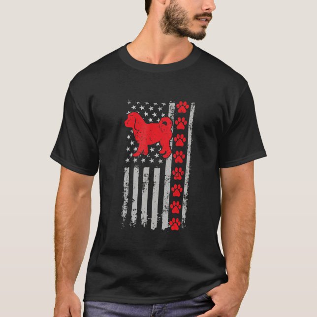 Bästa brandman Cavachon Mamma Pappa Alltid USA Hun T Shirt (Framsida)