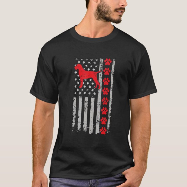 Bästa brandman Pudelpeinter Mamma Pappa Alltid USA T Shirt (Framsida)