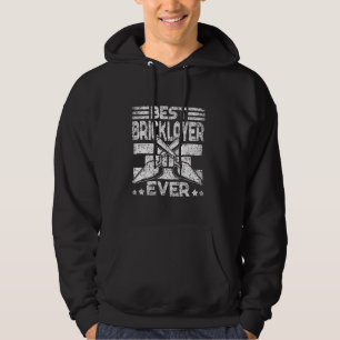 Bästa brickayer någonsin Mason Brick Bricklay Bric Hoodie