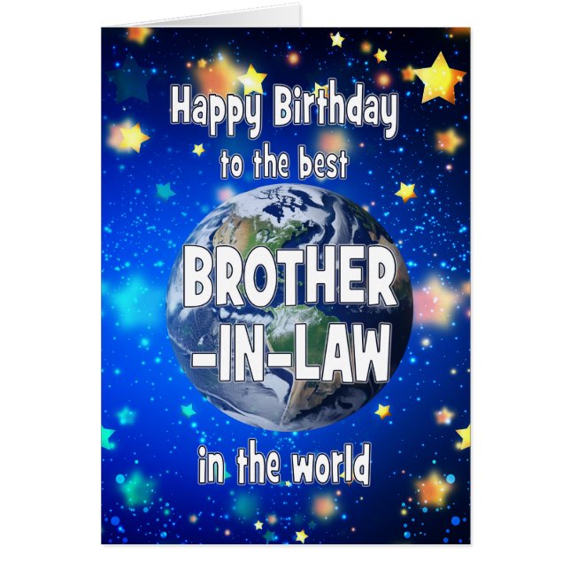 Bästa broder i lagen på världsdagen hälsningskort (Framsidan)