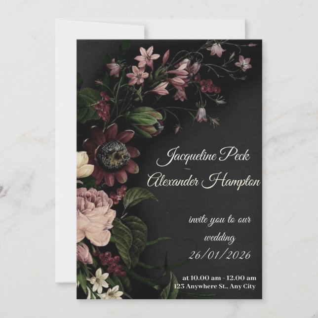 bästa bröllops lila kort (Framsida)