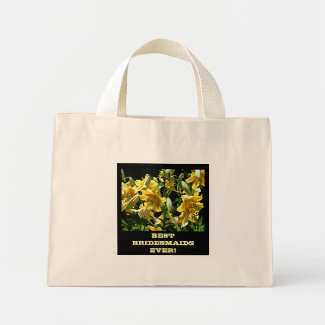 BÄSTA BRÖLLOPSVÄNNINNOR NÅGONSIN! present shopping Mini Tygkasse (Framsidan)