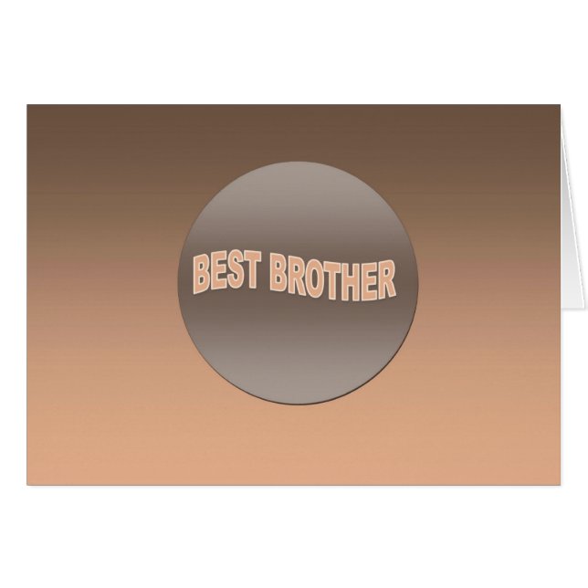 Bästa bror för två ton hälsningskort (Framsidan Horizontal)