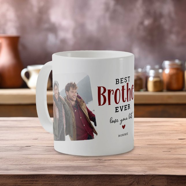 Bästa BROR Någonsin 2 Foto Söt Present  Kaffemugg (Skapare uppladdad)