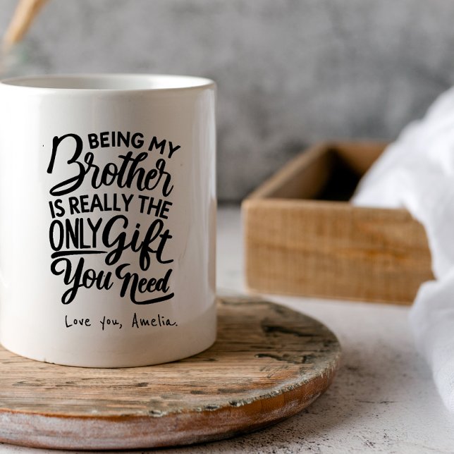 Bästa bror någonsin | Lussbroder i juridisk gåva Kaffemugg (Skapare uppladdad)
