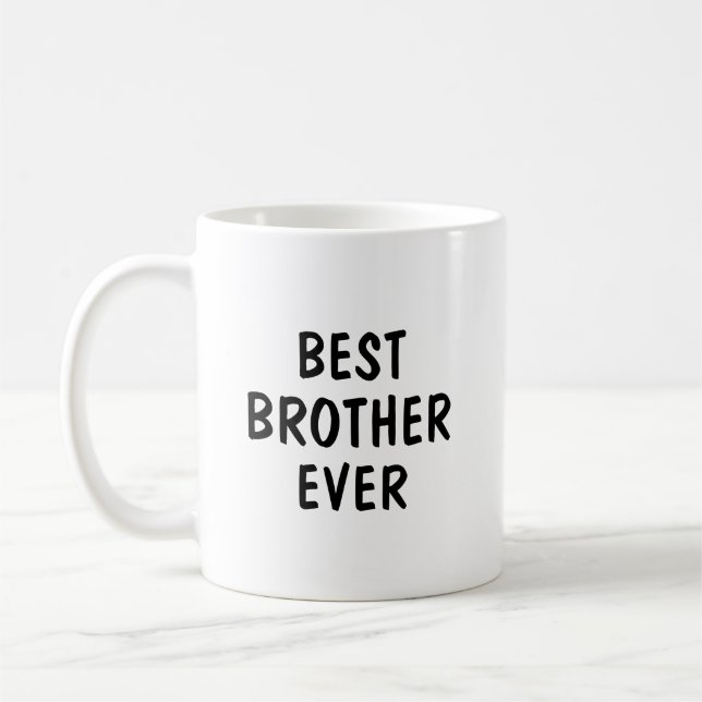 Bästa bror någonsin Minimalistisk typografi presen Kaffemugg (Vänster)