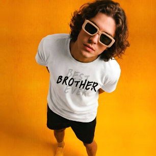 Bästa bror någonsin Modern svart och grå grunge T Shirt