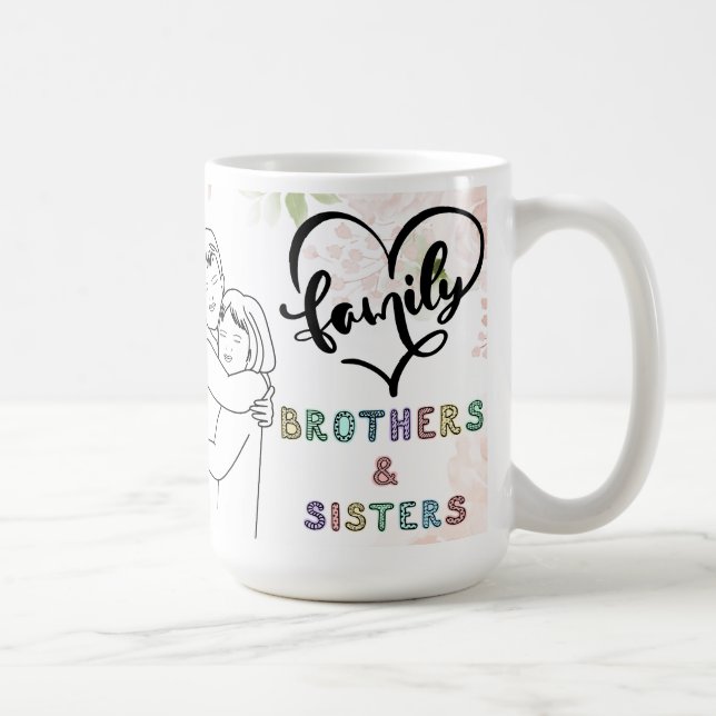 Bästa bror någonsin-mugg med hjärtlig kärleksmedde kaffemugg (Höger)