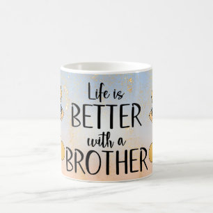 Bästa bror någonsin-mugg med hjärtlig kärleksmedde kaffemugg
