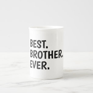Bästa bror någonsin skjorta, syskon benporslin mugg