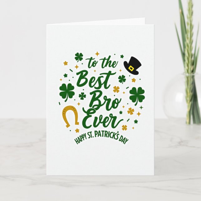 Bästa Bror St Patricks Dag Kort (Framsida)