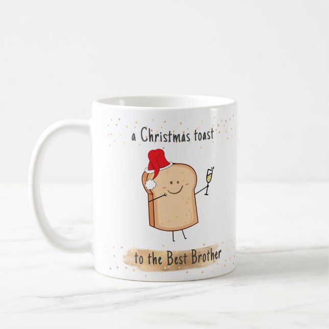 Bästa Brother Funny-julpopup-Helgdag Kaffemugg (Vänster)