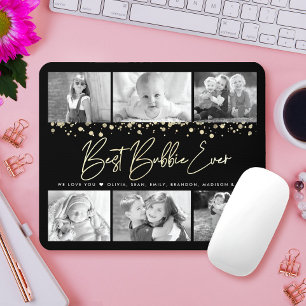 Bästa Bubbie Guld Glitter 6 Photo Collage Chic Musmatta