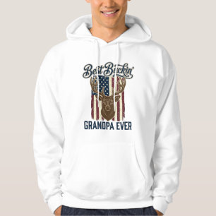 Bästa Buckin Farfar Någonsin Hjortjakt Tröja Desig Hoodie