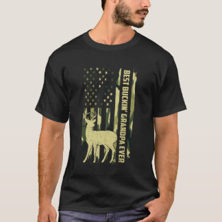 Bästa Buckin' Farfar Någonsin Kamouflage Hjortjakt T Shirt