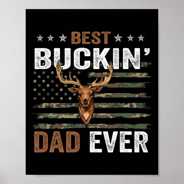 Bästa Buckin-Flagga i Pappa någonsin för pappa Poster (Framsidan)